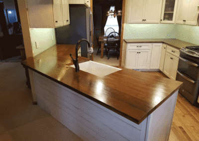 Counter Top Hickory rustic face grain plank style 1