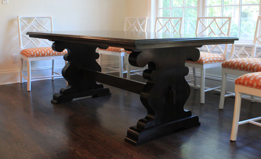 handcrafted custom wood table