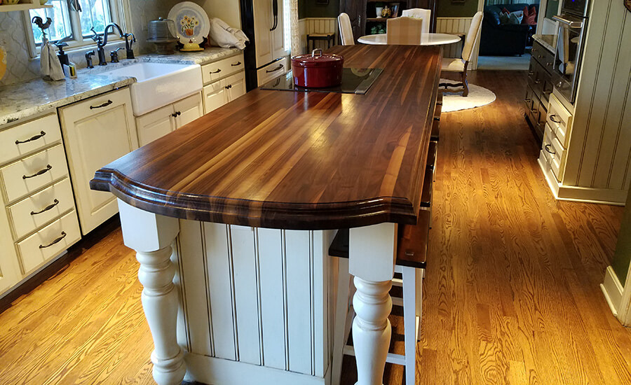 wood kitchen island countertop